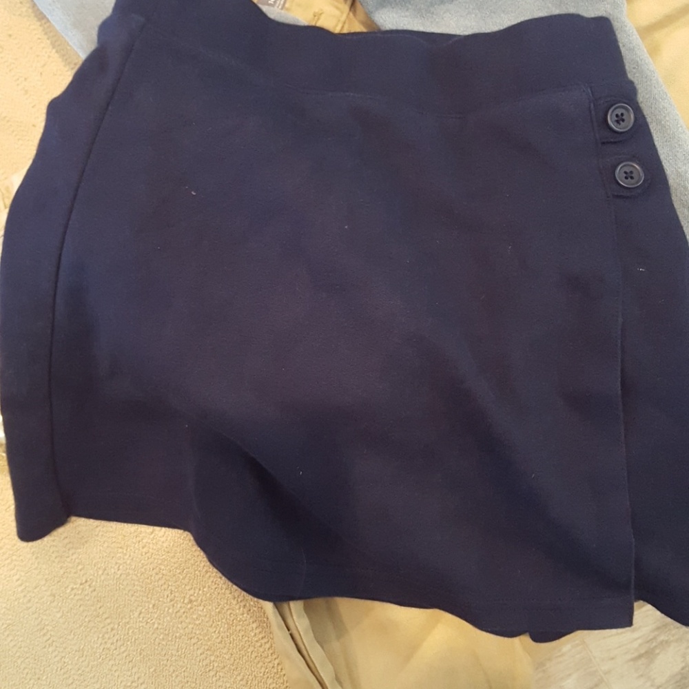 Navy blue school uniform skirt